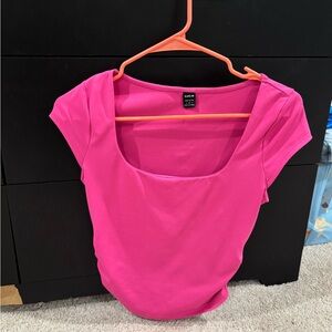 Bright Pink Short Sleeve Top